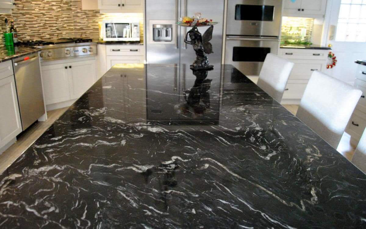 kitchens with black forest granite